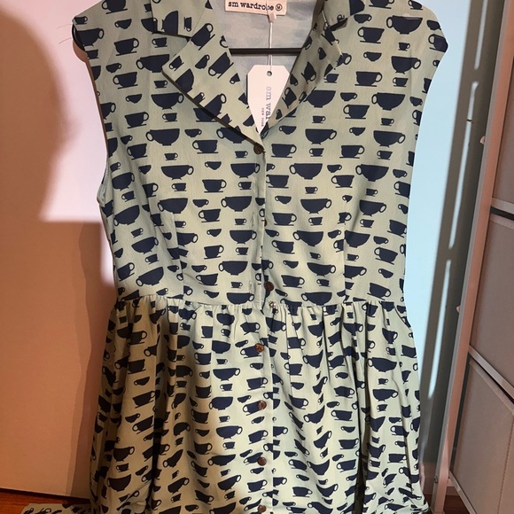 WARDROBE.NYC casual Green and Black Midi Dress - Picture 4 of 6